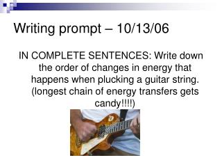 Writing prompt – 10/13/06