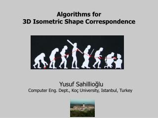 Algorithms for 3D Isometric Shape Correspondence