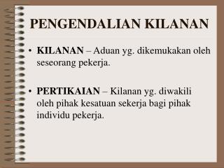 PENGENDALIAN KILANAN