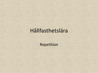 Hållfasthetslära