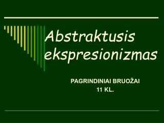 Abstraktusis ekspresionizmas