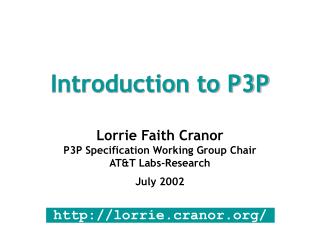 Introduction to P3P