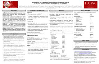 Ertapenem for the Treatment of Osteomyelitis: A Retrospective Analysis