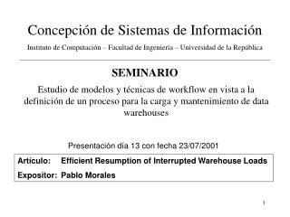 Concepción de Sistemas de Información