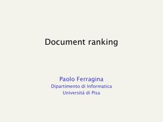 Document ranking