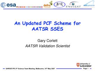 An Updated PCF Scheme for AATSR SSES