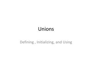 Unions