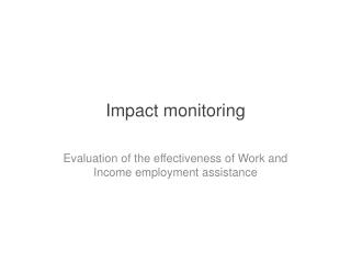 Impact monitoring