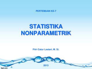 STATISTIKA NONPARAMETRIK