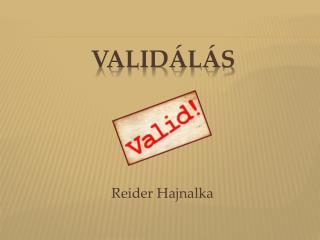 Validálás