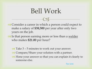 Bell Work