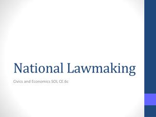 National Lawmaking