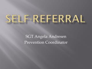 Self-Referral