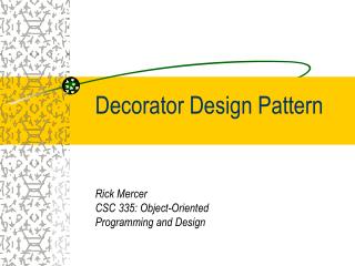 Decorator Design Pattern