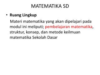 MATEMATIKA SD