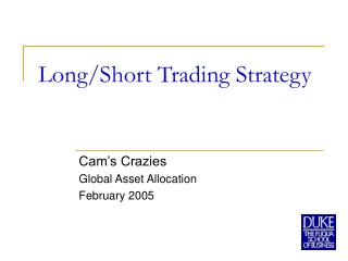 Long/Short Trading Strategy