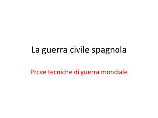 La guerra civile spagnola