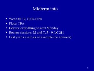 Midterm info