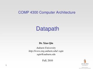 COMP 4300 Computer Architecture Datapath