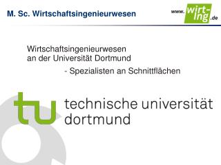 M. Sc. Wirtschaftsingenieurwesen