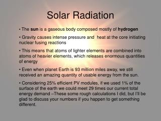 Solar Radiation