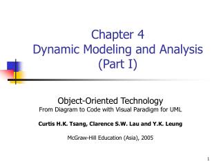 Chapter 4 Dynamic Modeling and Analysis (Part I)