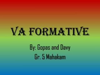 VA formative