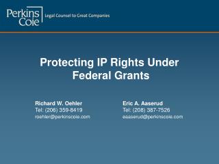 Protecting IP Rights Under Federal Grants