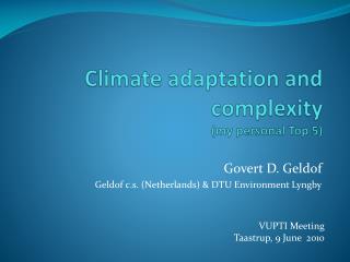 Climate adaptation and complexity (my personal Top 5)