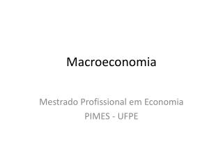 Macroeconomia