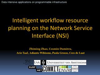 Intelligent workflow resource planning on the Network Service Interface (NSI)