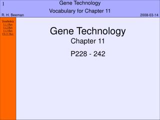 Gene Technology Chapter 11 P228 - 242