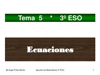 Tema 5 * 3º ESO