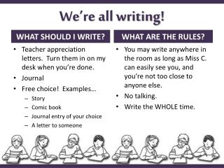 We’re all writing!