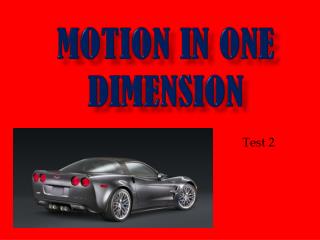 Motion in one dimension