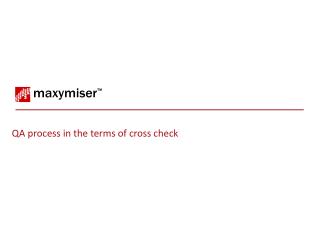 QA process in the terms of cross check