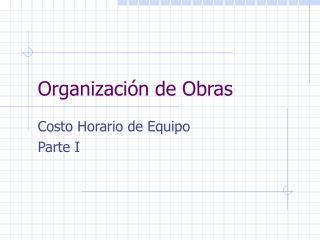 Organización de Obras