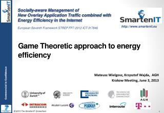 Game Theoretic approach to energy efficiency