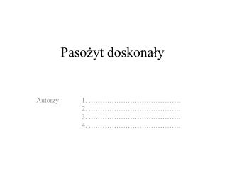 Pasożyt doskonały