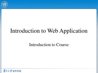 Introduction to Web Application