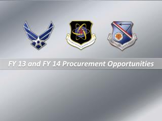 FY 13 and FY 14 Procurement Opportunities