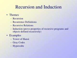 Recursion and Induction