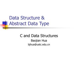 Data Structure &amp; Abstract Data Type