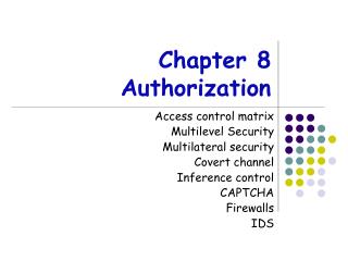 Chapter 8 Authorization