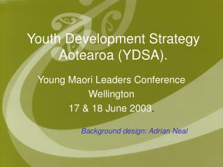 Youth Development Strategy Aotearoa (YDSA).