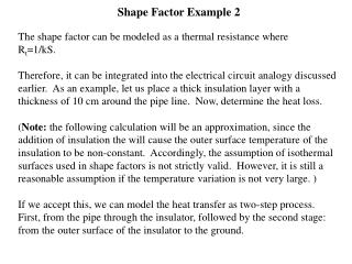 Shape Factor Example 2