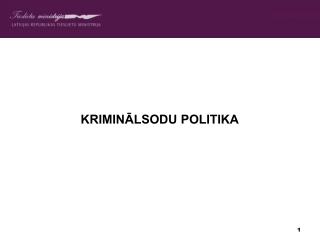 kriminālsodu politika
