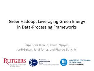 GreenHadoop : Leveraging Green Energy in Data-Processing Frameworks