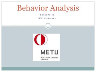 Behavior Analysis