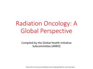 Radiation Oncology: A Global Perspective